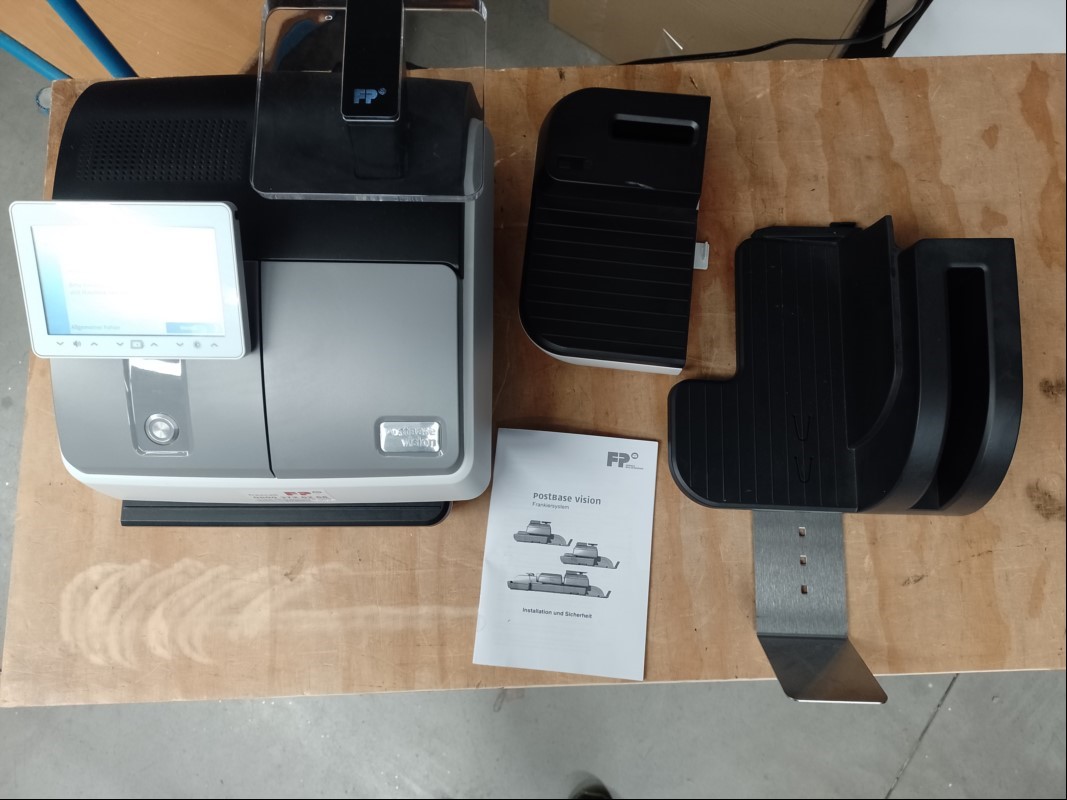 Frankiermaschine Francotyp-Postalia PostBase Vision (siehe Bilder), Seriennummer: PV009176, Gerät nur elektrisch nicht auf Funktion geprüft, keine Garantie auf Umlizenzierbarkeit und Funktion! (ID=V06-51)