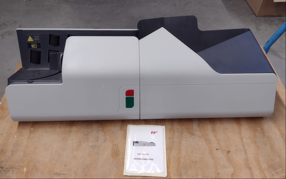 FRANCOTYP-POSTALIA elektrischer / automatischer Brieföffner IM-16 inkl. Auffangkorb, Vollständig ungeprüft, ohne Sicht- und Funktionsprüfung, keine Garantie auf Vollständigkeit und Funktion!!! (ID=V09-62)