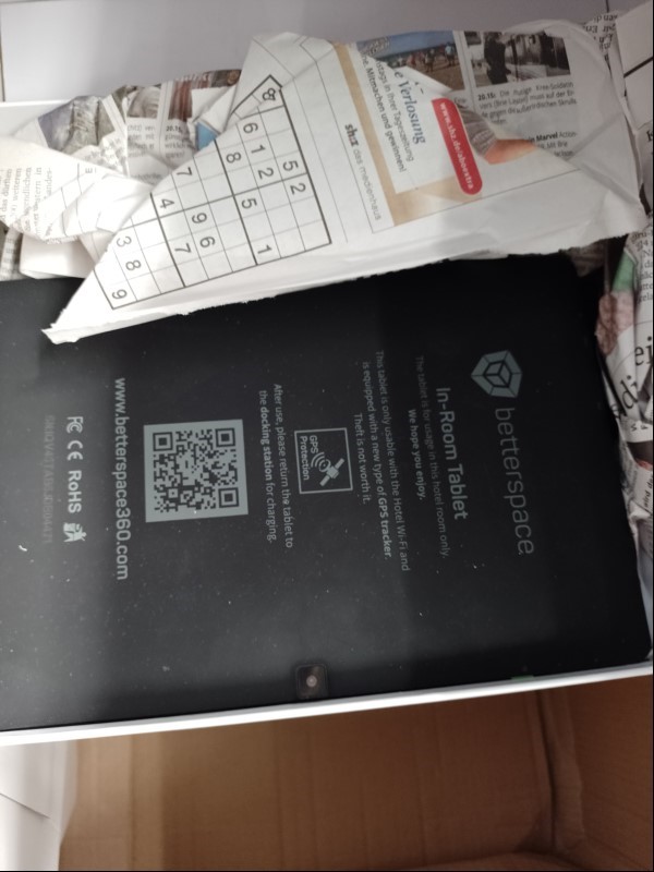 ca. 32x BetterSpace better.tab V4.5 In-Room Tablet + Dockingstation, alles ungesehen/ungeprüft - keine Garantie auf Vollständigkeit und Funktion! (ID=V11-00)