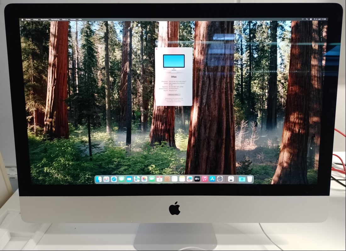 68,6 cm (27'') Apple iMac Retina 5K (2020 - iMac20,2) in OVP mit Intel Core i7-10700K 3,80 GHz (Octa-Core), 64 GB DDR4-RAM, 68,6 cm (27'') Retina 5K Display (5120 x 2880), 512 GB SSD (APPLE SSD AP0512N), 4x USB 3.0, WLAN 802.11a/​b/​g/​n/​ac + Blu...