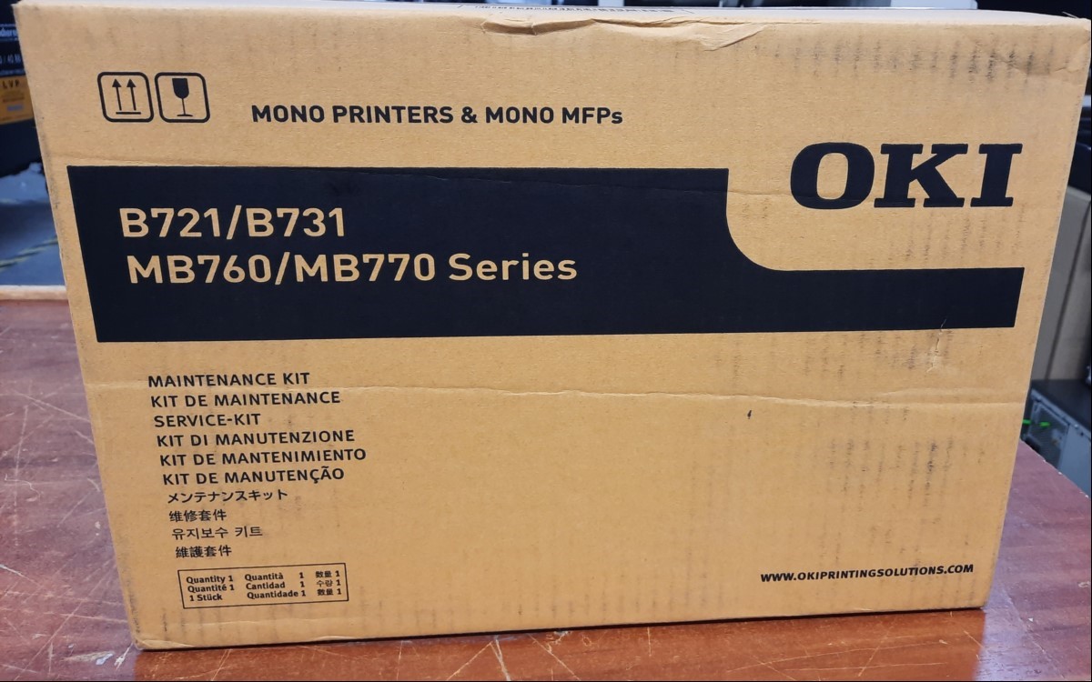 OKI 45435104 Maintenance-Kit
B721/B731
MB760/MB770 Serie
original verpackt
keine Garantie auf Vollständigkeit und Funktion
alle Angaben ohne Gewähr (ID=V07-44)