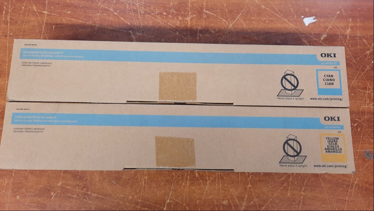 2 X OKI Toner ES9466/9476, cyan, yellow
original verpackt
keine Garantie auf Vollständigkeit und Funktion
alle Angaben ohne Gewähr (ID=V07-63)