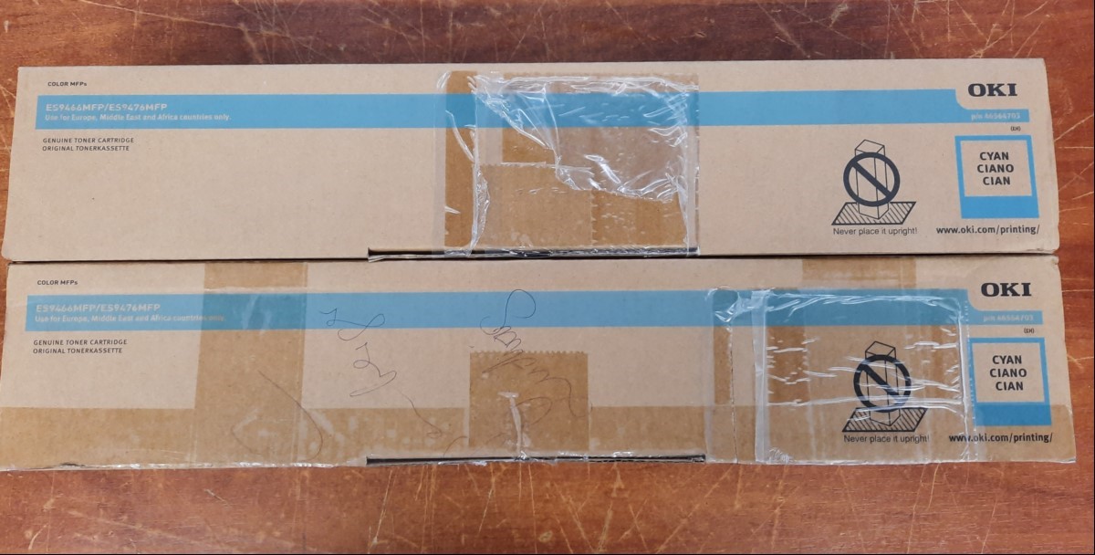 2 X OKI Toner ES9466/9476, cyan
original verpackt
keine Garantie auf Vollständigkeit und Funktion
alle Angaben ohne Gewähr (ID=V07-63)