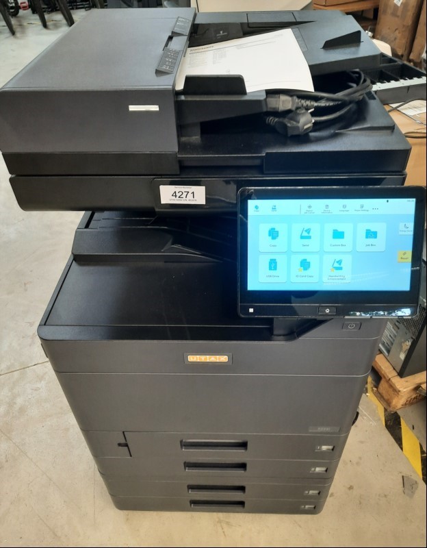 Kopierer Utax 5058i,  SN: H2H2401878,  Inbetriebnahme 04/2023, 4 Papierfächer, Toner: ca. 80%  Zähler: gesamt  41842 , laut Statusseite,  optisch guter Zustand, Ausdrucke gut,  keine weiteren Tests durchgeführt,  keine Garantie auf Vollständigkeit...