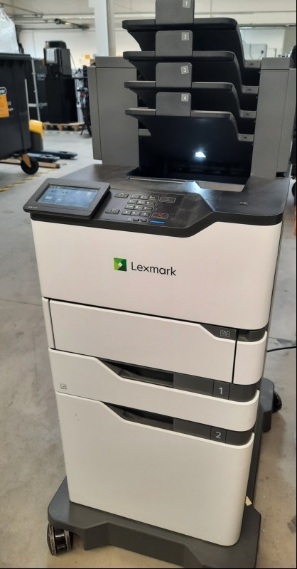 LEXMARK M5255 SN:CAP221600D0A,  mit Druckerständer Großraumpapierfach und Ausgabefächer, Zähler:ca. 55 000 laut Ausdruck, keine weiteren Tests durchgeführt, alle Angaben ohne Gewähr keine Garantie auf Funktion und Vollständigkeit,KEIN VERSAND, KEI...