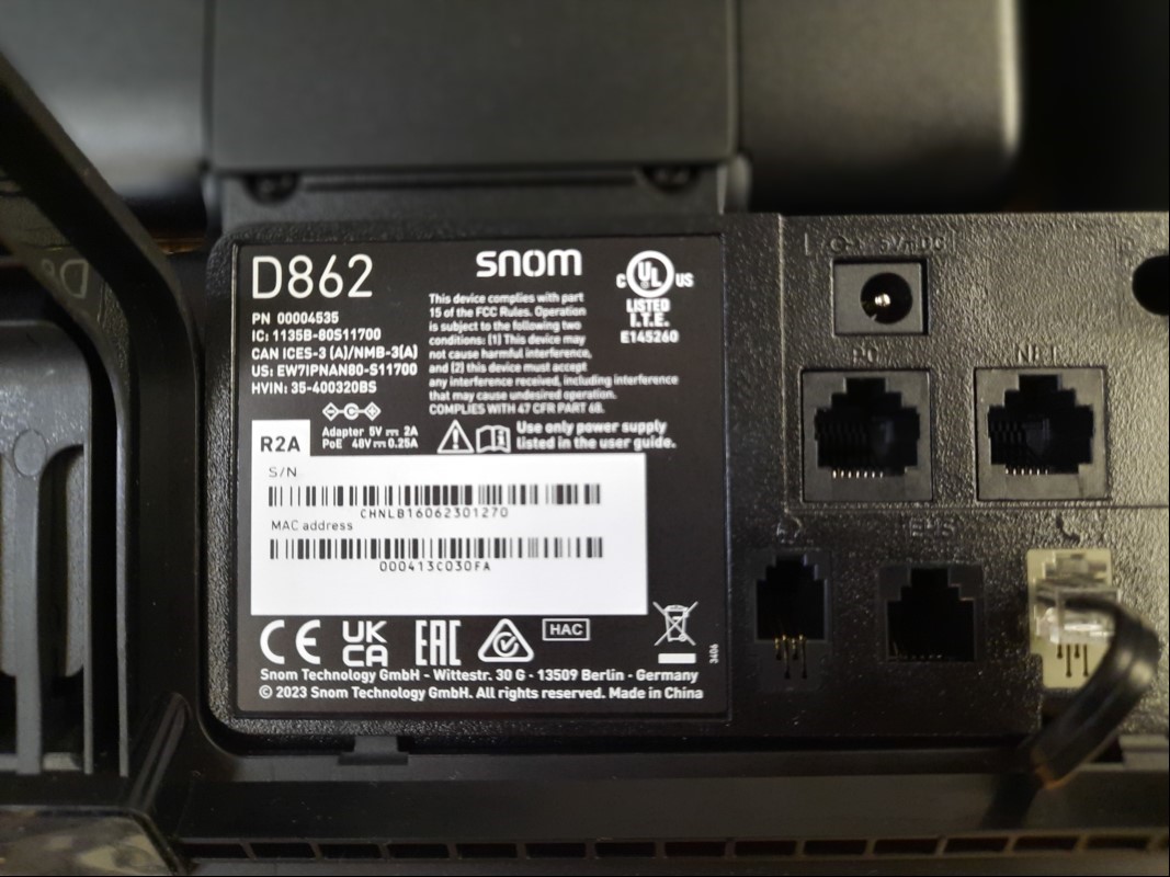 Snom IP Telefon D862, Seriennummer: CHNLB16062301270, VoIP-Telefon, Inbetriebnahme: Okt. 2024,siehe Beispielbilder, ungeprüft keine Garantie auf Funktion und Vollständigkeit (ID=V15-73)