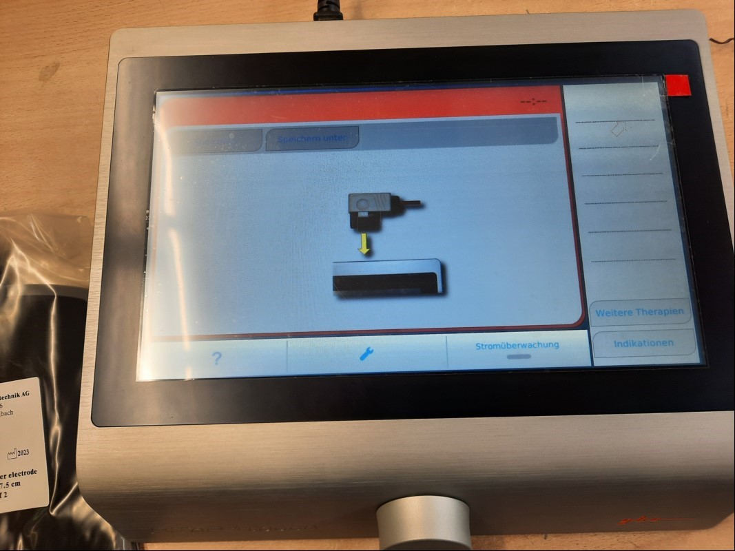 gbo Medizintechnik AG - Hitop 1 Touch Hochtontherapiegerät, inkl. Zubehör und Tasche, Gerät lässt sich einschalten und bedienen, Touch-Funktion ist o.k. - keine weiterern Tests durchgeführt, keine Garantie auf Funktion und Vollständigkeit (ID=V05-43)