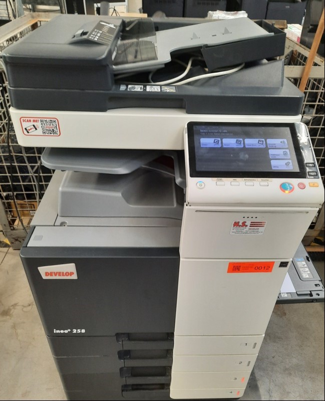 Develop ineo +258, SN:A7R0127006866,  4 Papierkassetten, optisch schlechter Zustand, Zähler gesamt: ca.203529 laut Ausdruck Zählerliste,,Tonerstand unbekannt,! Reinigung und Service notwendig, , keine Garantie auf Funktion und Vollständigkeit, all...