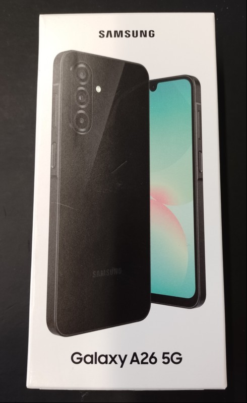 Samsung Galaxy A26 5G black (SM-A266B/ DS - 2025) in OVP mit 17cm (6,7\'\') Super AMOLED Display, 6 GB RAM, 128 GB interner Speicher, Samsung Exynos 1380 Prozessor, Betriebssystem: Android 15 / One UI 7, 5G, WiFi 5, Bluetooth 5.3, microSD Slot, Trip...