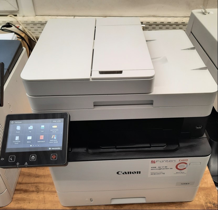 Canon X1238iF, SN: 3DE04776, optisch guter gebrauchter Zustand, Gehäuse  verschmutzt  Tonerstand ca. 60%, Zähler ca. 3939, Ausdrucke gut, Wartung  empfohlen, keine Garantie auf Funktion und Vollständigkeit, alle Angaben ohne Gewähr, KEIN VERSAND –...