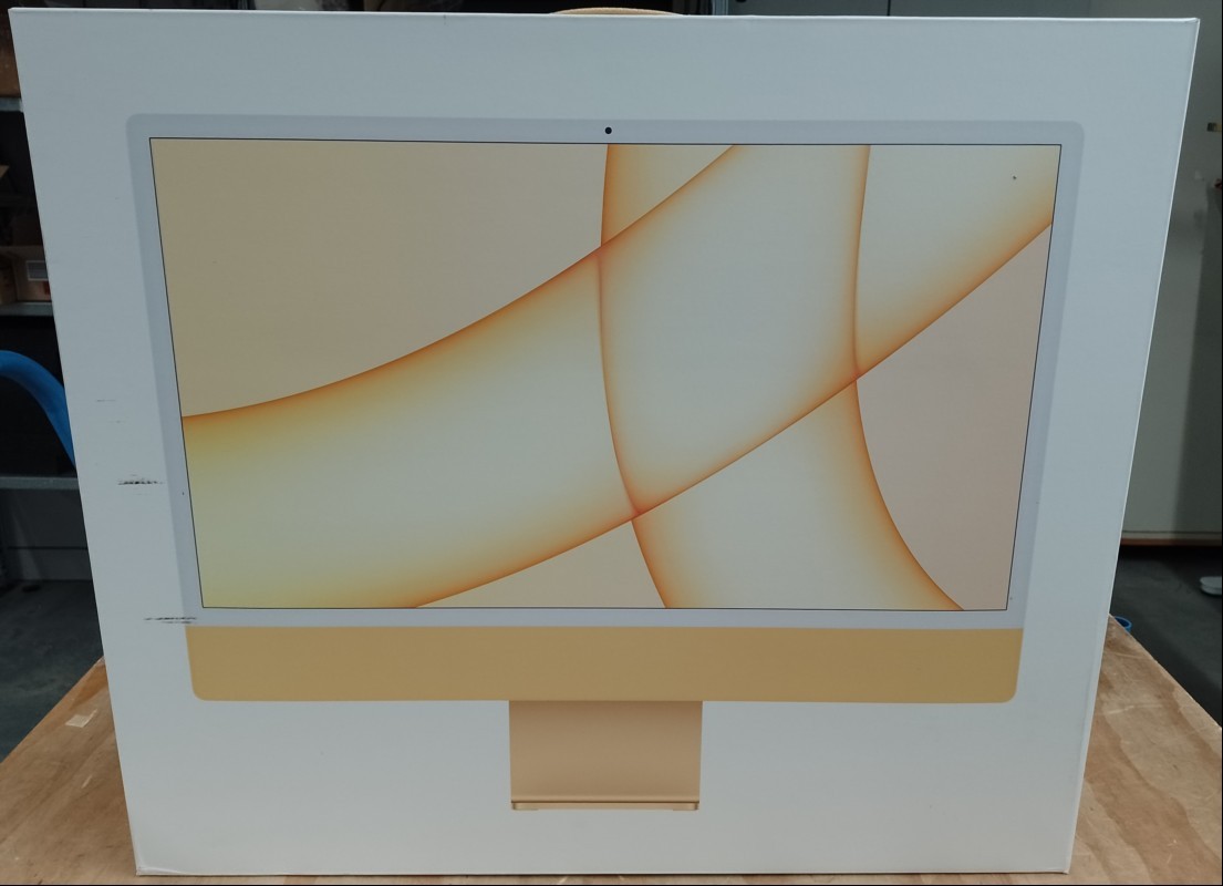 59,6 cm (24\'\') Apple iMac M1 Retina 4,5K (iMac21,1 - 2021 - Z12S0009ND/A) gelb in OVP mit Apple M1 Prozessor 8-Core, 16 GB LPDDR4 RAM, 59,6 cm (23,5\'\') Retina 4,5K Display (4480 x 2520), 512 GB SSD (APPLE SSD AP0512Q), WiFi 6 + Bluetooth 5.0 integ...