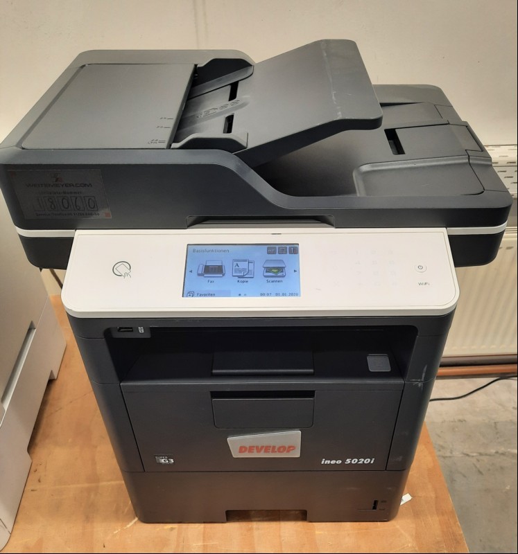 Kyocera ineo 5020i, SN: ACEU121000202,  1 Papierfach, Gerät verschmutzt, Abschürfungen am Ghäuse,  Ausdrucke gut, Toner ca. 80%, Trommel 60%, laut Ausdruck, Druckdurchläufe 8900, keine weiteren Tests durchgeführt, keine Garantie auf Funktion und V...