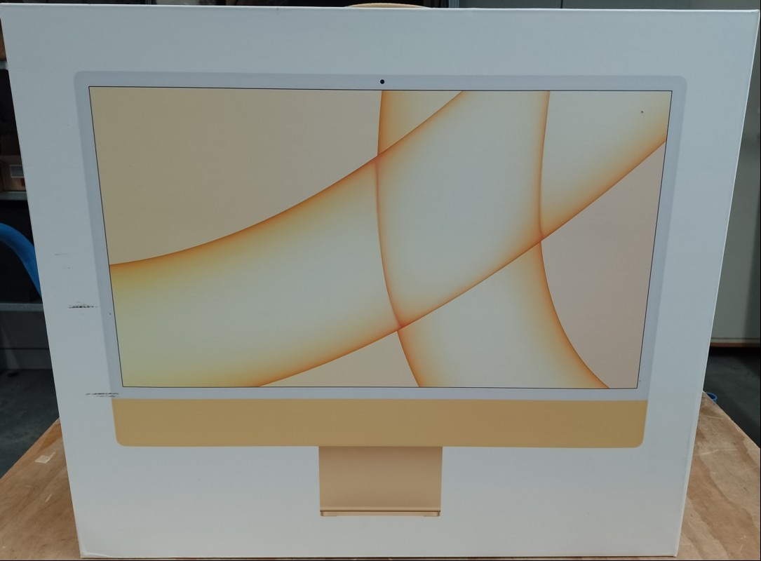 59,6 cm (24\'\') Apple iMac M1 Retina 4,5K (iMac21,1 - 2021 - Z12S0009ND/A) gelb in OVP mit Apple M1 Prozessor 8-Core, 16 GB LPDDR4 RAM, 59,6 cm (23,5\'\') Retina 4,5K Display (4480 x 2520), 512 GB SSD (APPLE SSD AP0512Q), WiFi 6 + Bluetooth 5.0 integ...