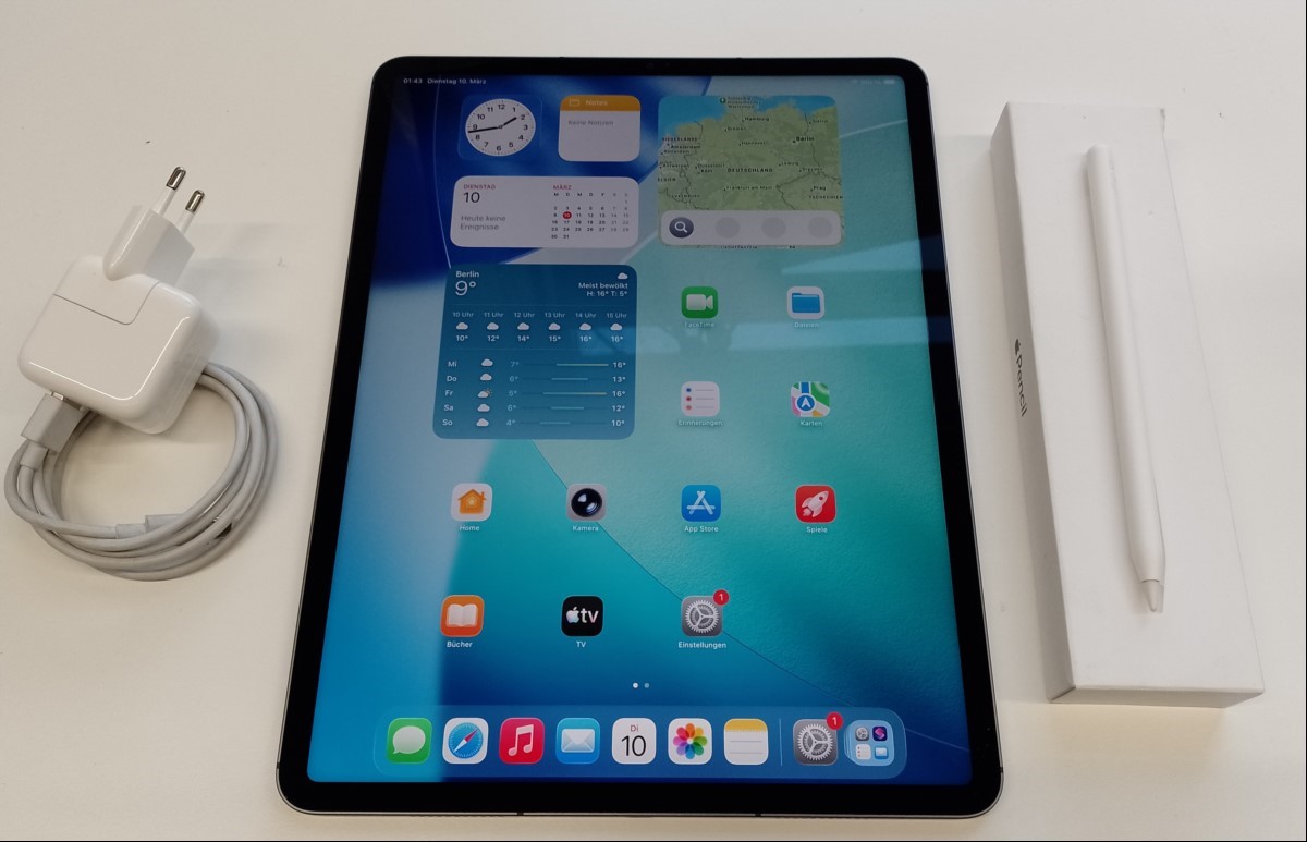 Apple iPad Pro 12,9\'\' 512GB WiFi + 5G space grau (5. Generation - MHR83FD/A) mit 32,7cm (12,9\'\') Multi-Touch Liquid Retina XDR Display (Auslösung: 2732 x 2048), Apple M1 Prozessor, Betriebssystem: iPadOS 26.3.1, 512 GB Flash-Speicher, WLAN, 5G, Bl...