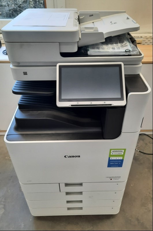 Canon iR DX C5840i MFP, SN: 2YM58601, 4 Papierkassetten, Gehäuse  verschmutzt mit Abschürfungen, Zähler 102 gesamt ca. 7905, 109 s/w :4790, 124 color 3115 laut Zählerliste, Ausdrucke gut, RGB Testseite ok , keine weiteren Tests durchgeführt, Wartu...
