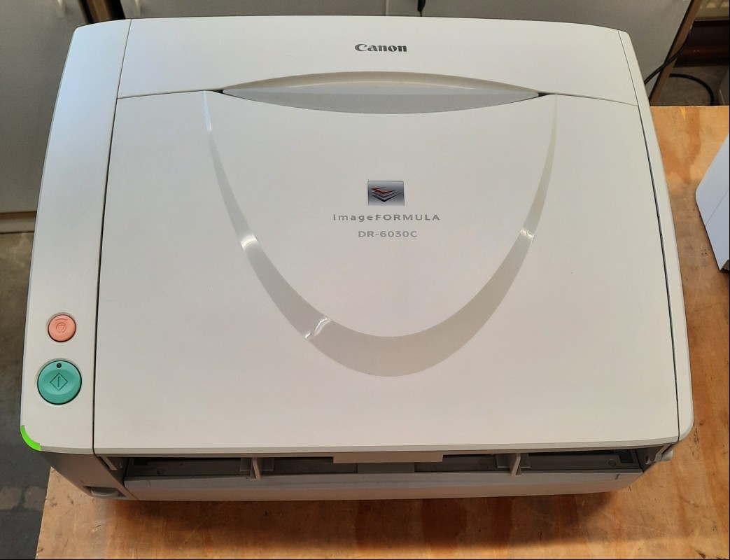 Canon Scanner DR-6030C, SN: 21FLJ06424, elektrisch geprüft, keine weiteren Tests durchgeführt, Wartung und Service notwendig, keine Garantie auf Vollständigkeit und Funktionen, (ID=V08-02)
