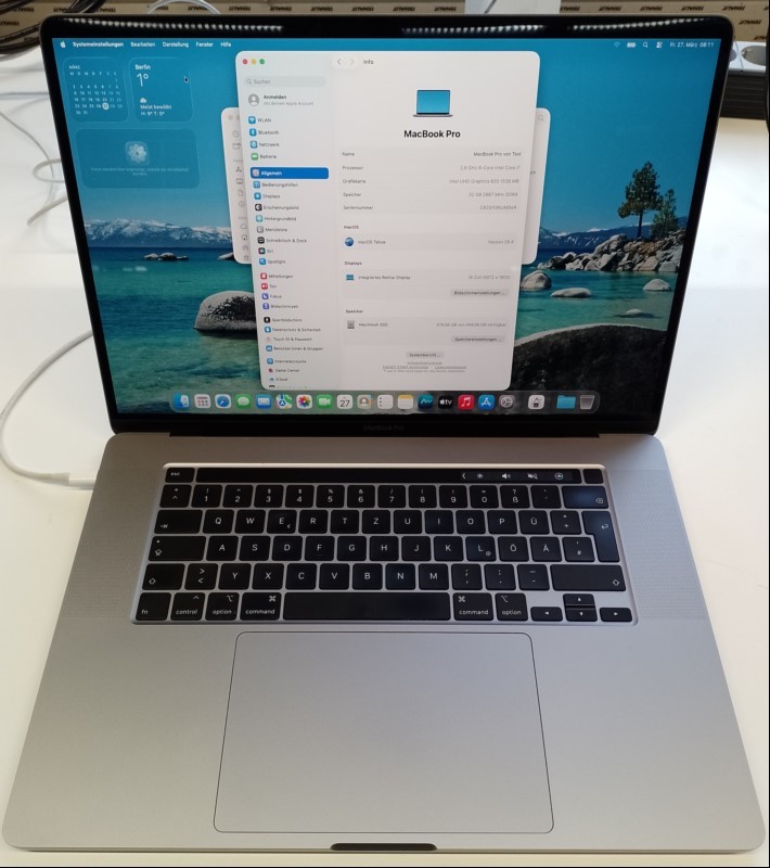 Apple MacBook Pro 16 Retina Touchbar (MacBookPro16,1) space grau mit Intel Core i7-9750H 2,6 GHz (Hexa-Core), 32 GB DDR4 RAM (2x 16GB), Display: 40,65 cm (16\'\') Retina LED Backlit (Auflösung 3072 x 1920) glare, IPS/​IGZO, 512 GB SSD Apple AP0512N ...