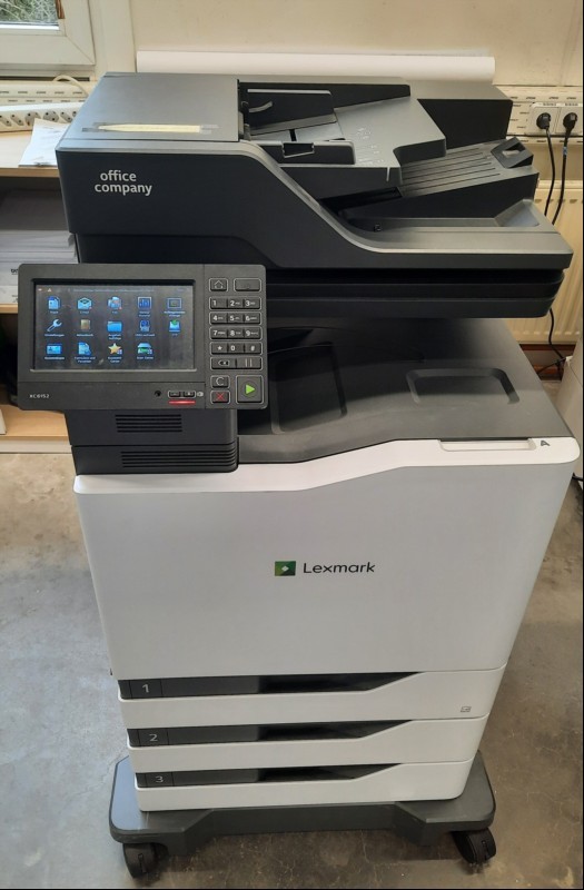 LEXMARK XC6152, SN: 75630390F0XR8, 3 Papierfächer, optisch gebrauchter Zustand mit Verschmutzungen und Abschürfungen am Gehäuse, elektrisch geprüft Testausdrucke gut, Zähler total: 86693 keine weiteren Tests durchgeführt, alle Angaben ohne Gewähr ...