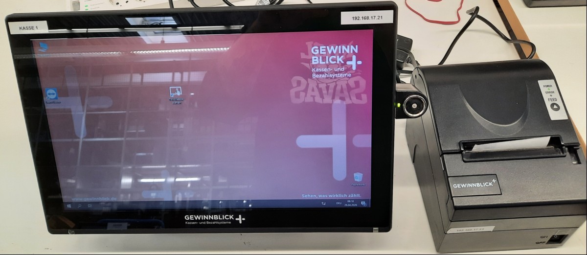 Teile aus Computerkassensystem Gewinnblick bestehen aus:  Prox PA-5685RC-X1B Touch-Kasse und SNBC BTP-RN880NPV Thermo-Bon-Drucker, beide Geräte wurden nur elektrisch geprüft (Computerkasse lässt sich hochfahren, Bondrucker lässt sich einschalten-F...