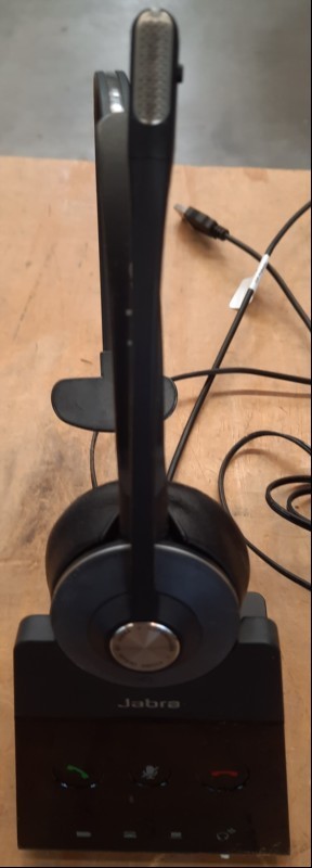 Jabra Engage 65 Mono Headset inkl. Basisstation, Netzteil und USB-Anschlusskabel, ungeprüft, keine Garantie auf Funktion und Vollständigkeit (ID=T09-00)