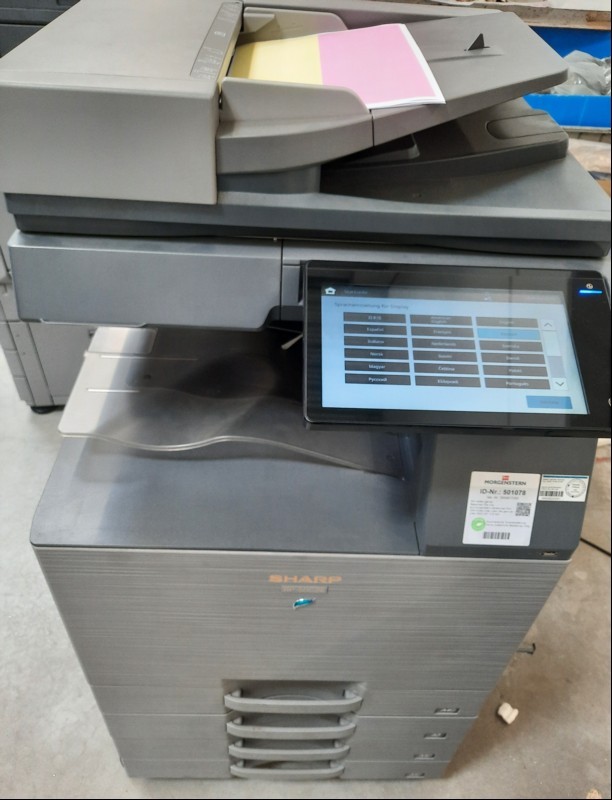 Sharp BP50C26EU, SN: 3504617000, 4 Papierkassetten, Gerät optisch guter Zustand, Datenlöschung durchgeführt, Administrator ist : Admin*123, Wartung und Service emphohlen Gedruckte Seiten sw 3737, Farbe 3597, Ausdrucke gut,, Inbetriebnahme laut Rec...