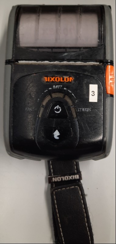 Bixolon Mobile Printer Model: SPP-R200IIIplus, starke Gebrauchsspuren / Kratzer / Verschmutzung, siehe Bilder, Gerät komplett ungeprüft, keine Garantie auf Funktion und Vollständigkeit (ID=V14-83)