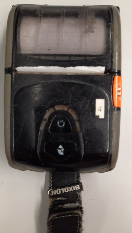 Bixolon Mobile Printer Model: SPP-R200IIIplus, starke Gebrauchsspuren / Kratzer / Verschmutzung, siehe Bilder, Gerät komplett ungeprüft, keine Garantie auf Funktion und Vollständigkeit (ID=V14-83)