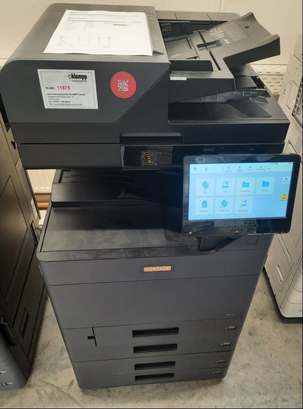Utax 3508ci, SN: H574X52787,  4 Papierfächer, DP7160, Zähler: 4049, laut Statusseite, optisch gebrauchter Zustand, Gehäuse mit Verschmutzungen und Abschürfungen, Reinigung notwendig, Ausdrucke gut, keine weiteren Tests durchgeführt, keine Garantie...