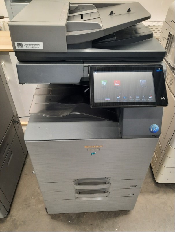 Sharp BP-50C26, SN: 35091154, 2 Papierkassetten, Gerät optisch guter Zustand, Datenlöschung durchgeführt, Administrator ist : Admin*123, Wartung und Service emphohlen Gedruckte Seiten sw 2334, Farbe11285, Ausdrucke gut,, Inbetriebnahme laut Rechnu...