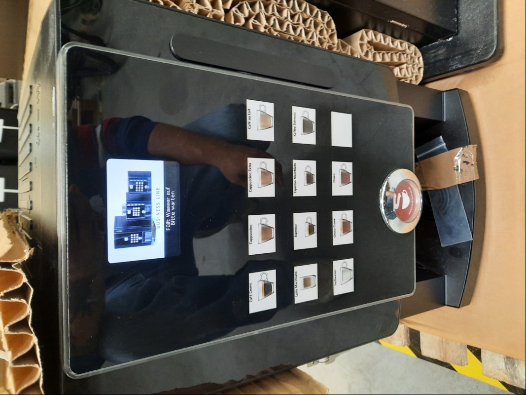 Kaffeeautomat Rheavendors BUSINESSLINE Model: rhea BL eC, Type:: T.Top 08, inkl. 2x Schlüssel, SN: 202125516633, Lieferumfang siehe Bilder, nur elektrisch geprüft (Gerät lässt sich einschalten,keine weiteren Tests durchgeführt), keine Garantie auf...