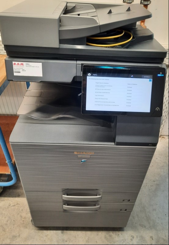 Canon BP-50C26, SN: 25002787, 2 Papierkassetten, Faxmodul, Gerät optisch guter gebrauchter Zustand mit Verschmutzungen und Abschürfungen am Gehäuse,, Datenlöschung durchgeführt, Admin ist admin!! Wartung und Service emphohlen Gedruckte Seiten sw 8...