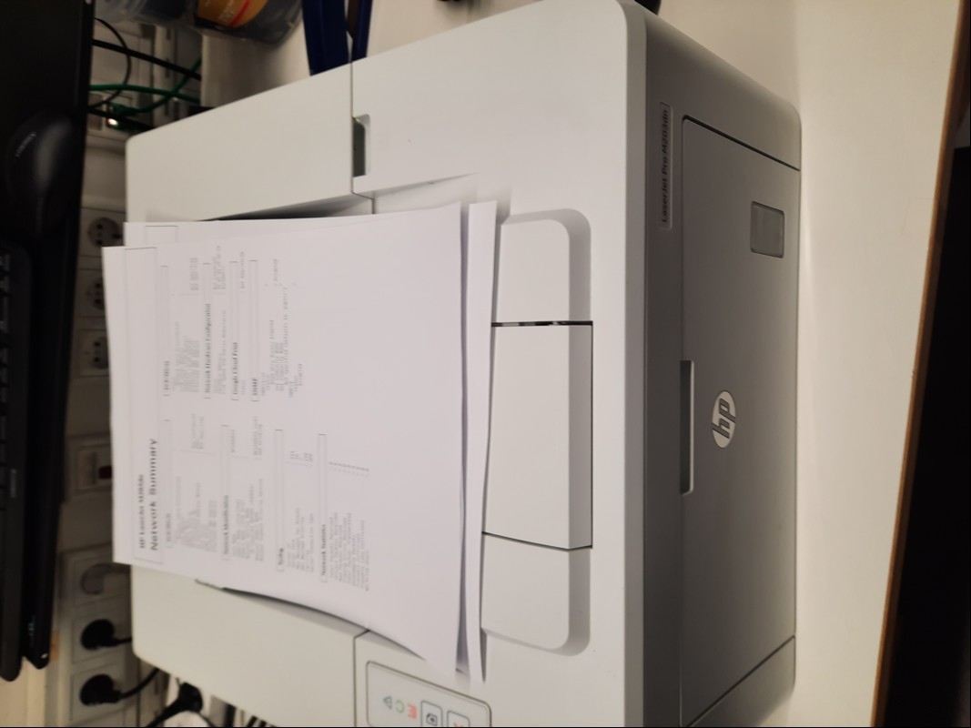 HP Laserjet Pro M203dn, Anschlüsse: Netzwerk und USB, Seriennummer: VNC6T10940, Testausdruck: ok, siehe Bilder, im Original Karton (ID=T01-00)