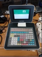 POS-Computerkasse/Kassensystem Vectron POS Mini II mit Netzteil, mit 17,8 cm (7") Farb-Display, Folientastatur, 1x USB-Stick, Seriennummer: 5700000978 Rev 1.00, Softwareversion: 6.4.28.1, Operation System: 2.3.0.7, mit Bondrucker Vectron Metapace ...