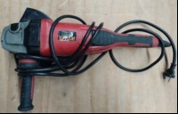 MILWAUKEE-Winkelschleifer AGV 22-230E, Leistungsaufnahme: 2200 Watt, Leerlaufdrehzahl: 6600 U/min, Scheibendurchmesser: bis 230 mm, M 14, mit Handgriff, Schutzhaube und Spannscheibe, Spannschlüssel fehlt! Gerät mit Gebrauchspuren und verdreckt - n...