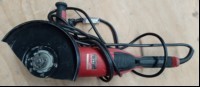 MILWAUKEE-Winkelschleifer AGV 22-230E, Leistungsaufnahme: 2200 Watt, Leerlaufdrehzahl: 6600 U/min, Scheibendurchmesser: bis 230 mm, M 14, mit Handgriff, Schutzhaube und Spannscheibe, Spannschlüssel fehlt! Gerät mit Gebrauchspuren und verdreckt - n...