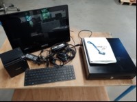 Teile aus Kassensystem bestehend aus: Comhair Touch-PC Kasse (Shuttle PC), 1x Bondrucker und Kassenschublade, ungeprüft! Lieferumfang siehe Bilder! (ID=V10-02)