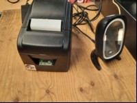 Teile aus Kassensystem, Duratec Kassensystem- POS S14 (inkl. 4x Kassenschlüssel) mit Hennex Scanner (Scan-Funktion ok), Metapace T-25 Bondrucker(Feed-Funktion ok) und Kassenschublade (mit 2x Schlüssel), Kasse lässt sich hochfahren, Touch-Funktion ...