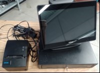 Kassensystem Posiflex PS 3416E mit Kundendisplay, Bondrucker und Kassenschublade (mit 1x Schlüssel), Kasse lässt sich einschalten und bedienen - keine weiteren Tests durchgeführt! (ID=V10-32)