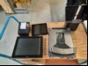 Teile aus Kassensystem mit Touchkasse Posiflex XT-3815 (ohne Standfuß), Kunden-Monitor(ohne Standfuß), SNBC Thermo-Bon-Drucker BTP-R180II, Kassen-Waage, Magellan SL 9800i, Posiflex-Tablet mit Pistolengriff und dazugehöriger Basis, vereinzelte Vers...